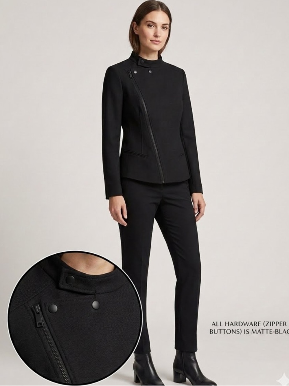 Elizabeth and James Sharp Black Asymmetrical Blazer